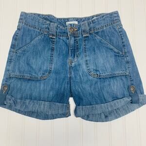 Lee Jeans Jean Shorts Roll Tab Hems Sz 6  32" waist